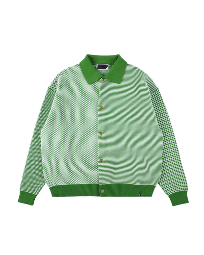 MULTI KNIT SHIRT JACKET GREEN