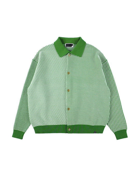 MULTI KNIT SHIRT JACKET GREEN
