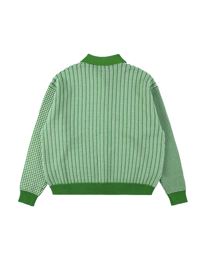 MULTI KNIT SHIRT JACKET GREEN