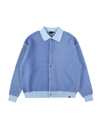 MULTI KNIT SHIRT JACKET BLUE