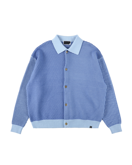 MULTI KNIT SHIRT JACKET BLUE