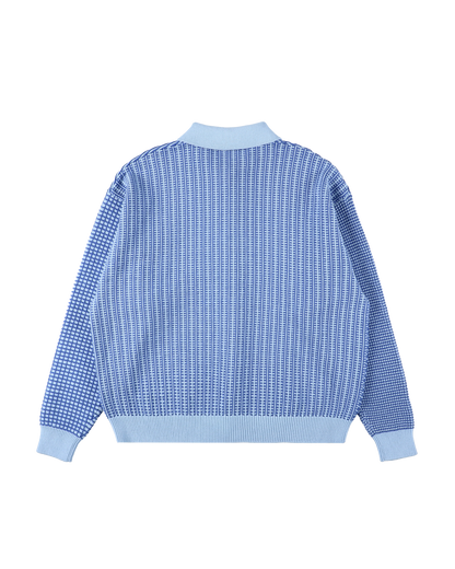MULTI KNIT SHIRT JACKET BLUE
