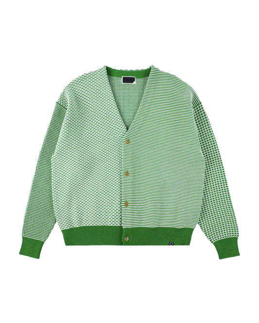 MULTI KNIT CARDIGAN GREEN
