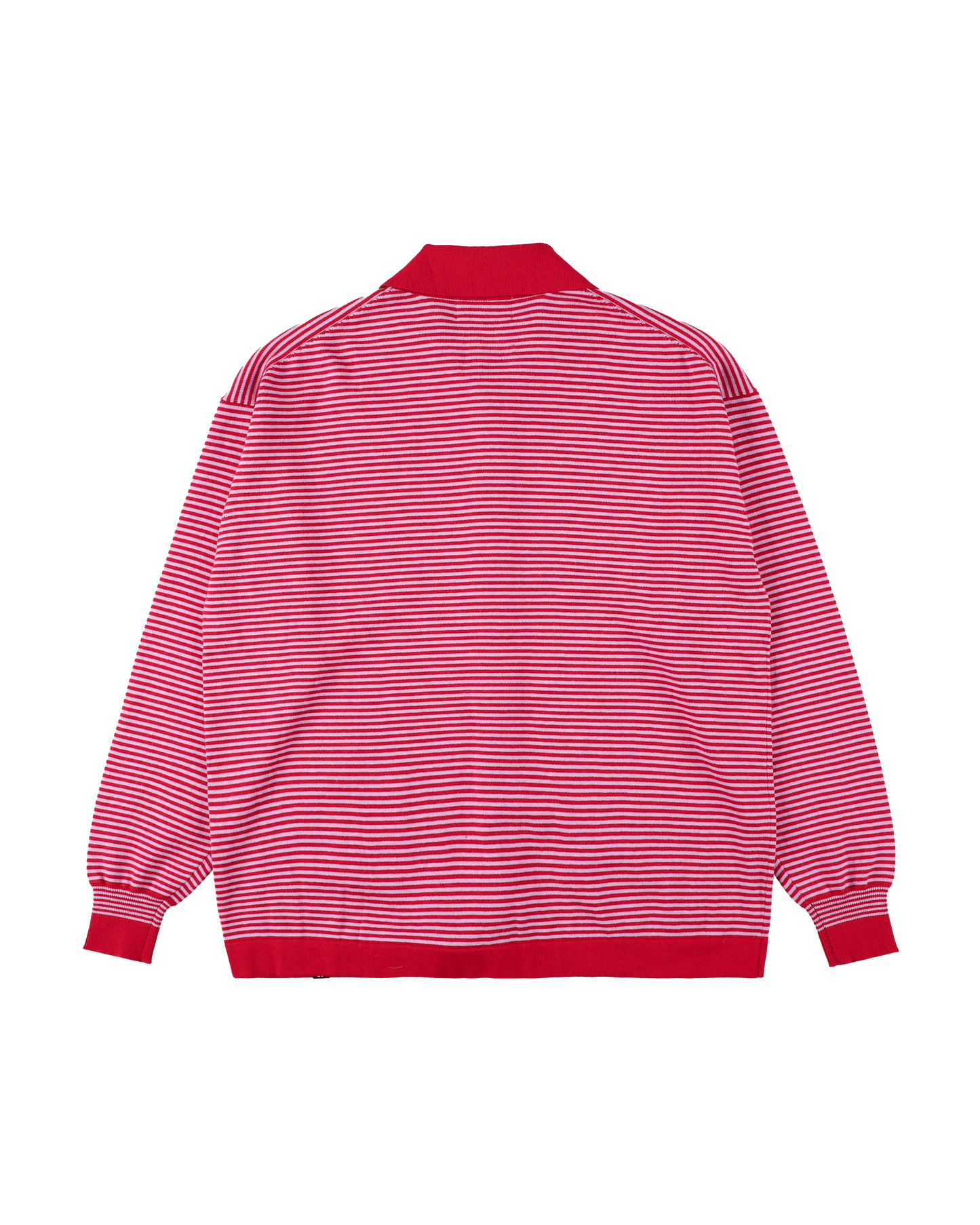 STRIPE KNIT SHIRT RED
