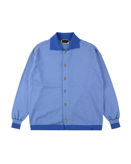 STRIPE KNIT SHIRT BLUE
