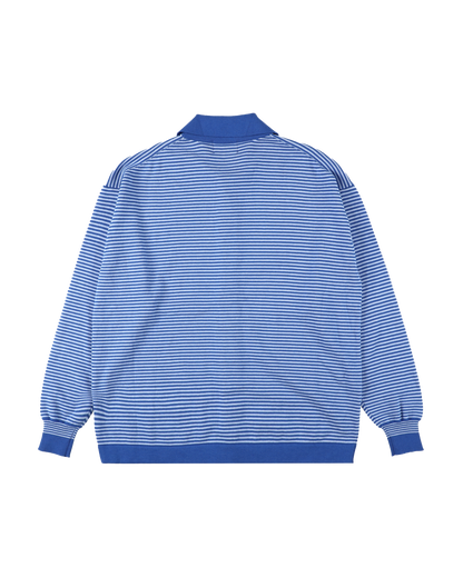 STRIPE KNIT SHIRT BLUE