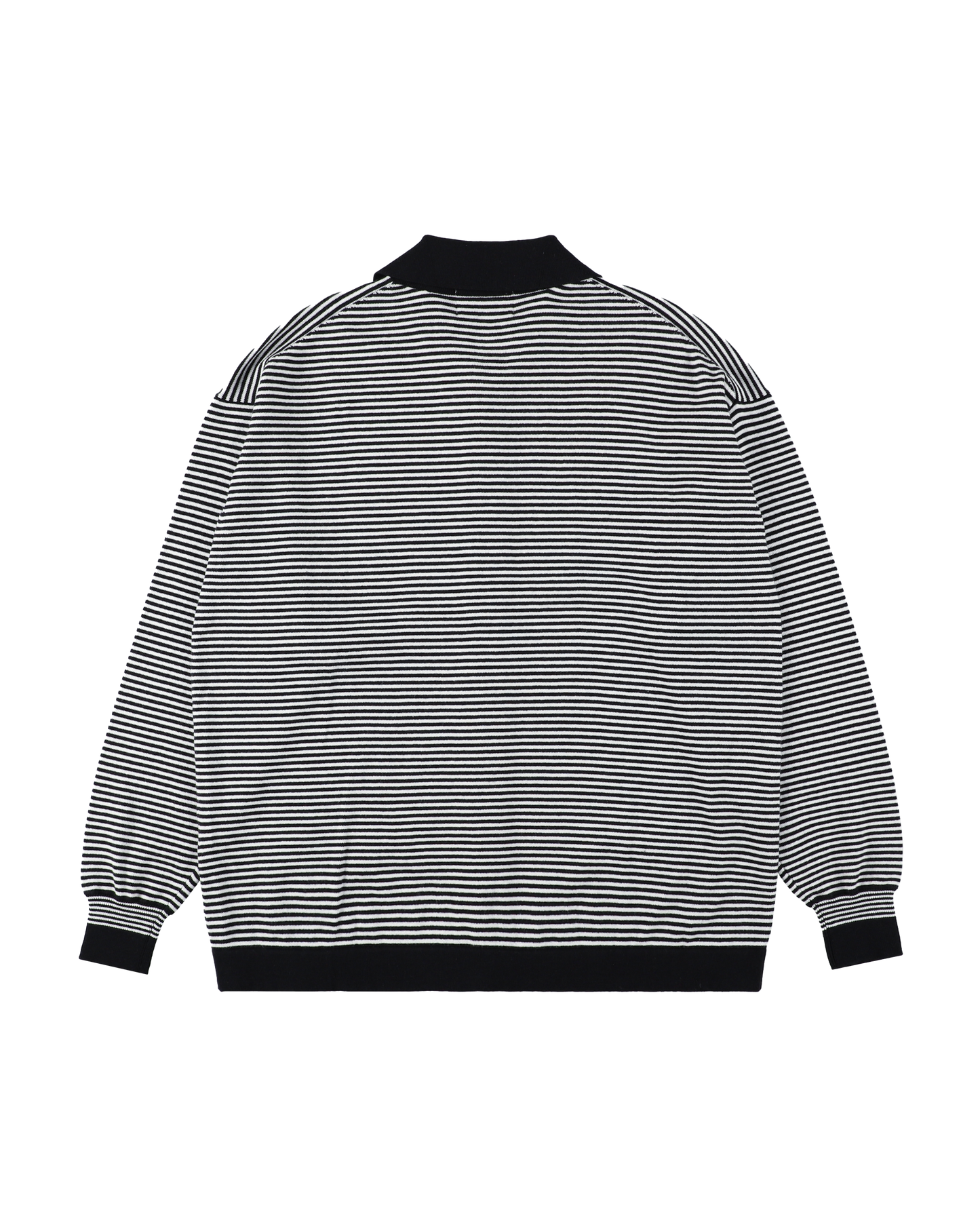 STRIPE KNIT SHIRT BLACK