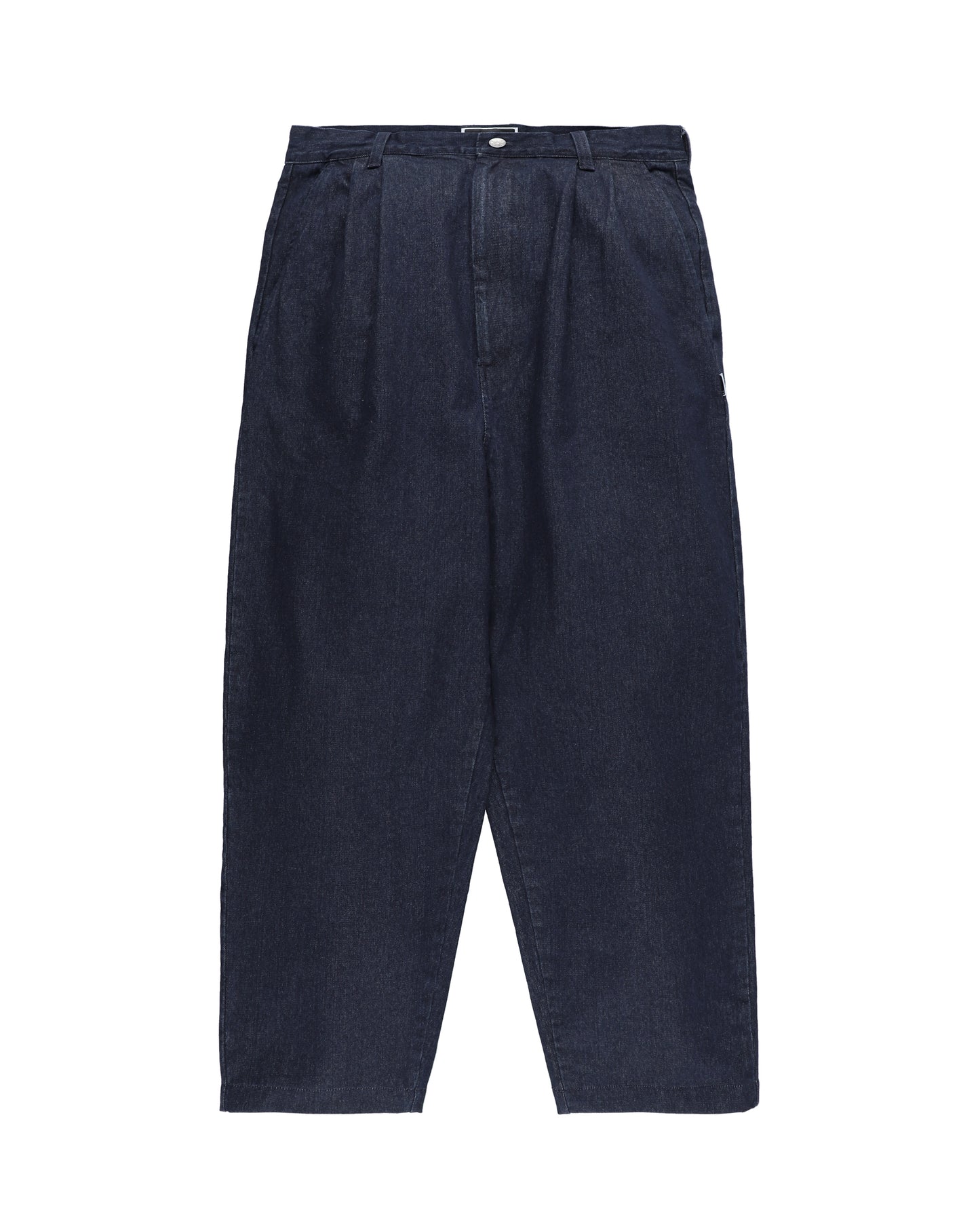 DENIM PLEAT PANTS NAVY