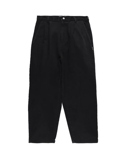 DENIM PLEAT PANTS BLACK