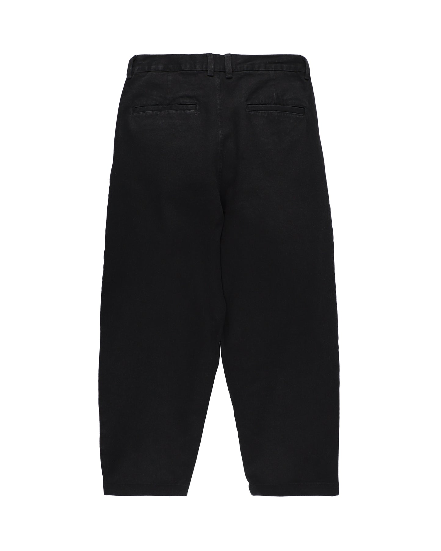 DENIM PLEAT PANTS BLACK