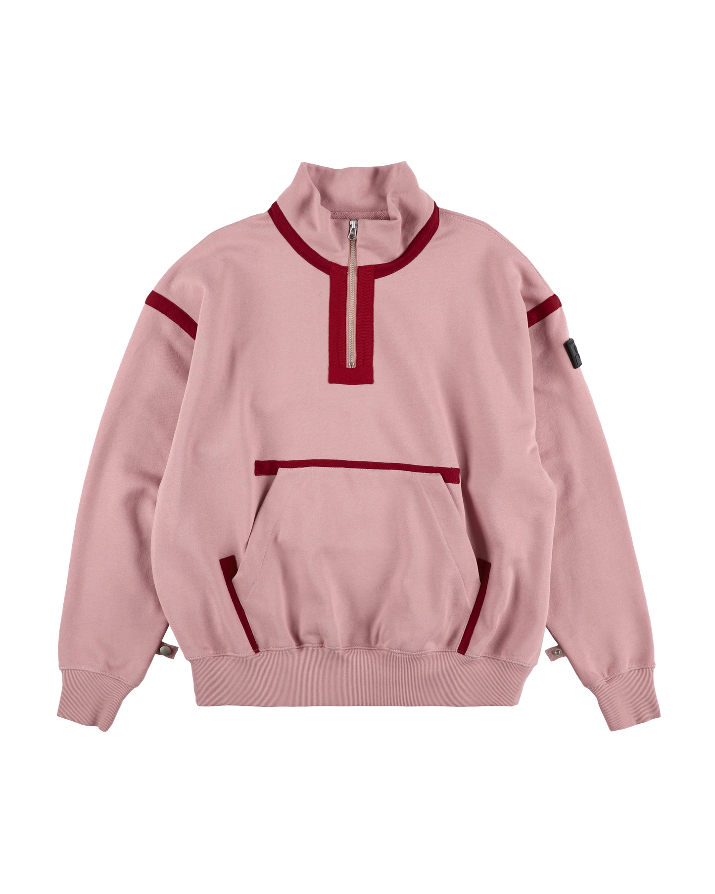 QUARTER ZIP SWEATSHIRT PINK