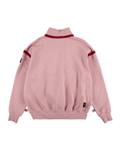 QUARTER ZIP SWEATSHIRT PINK