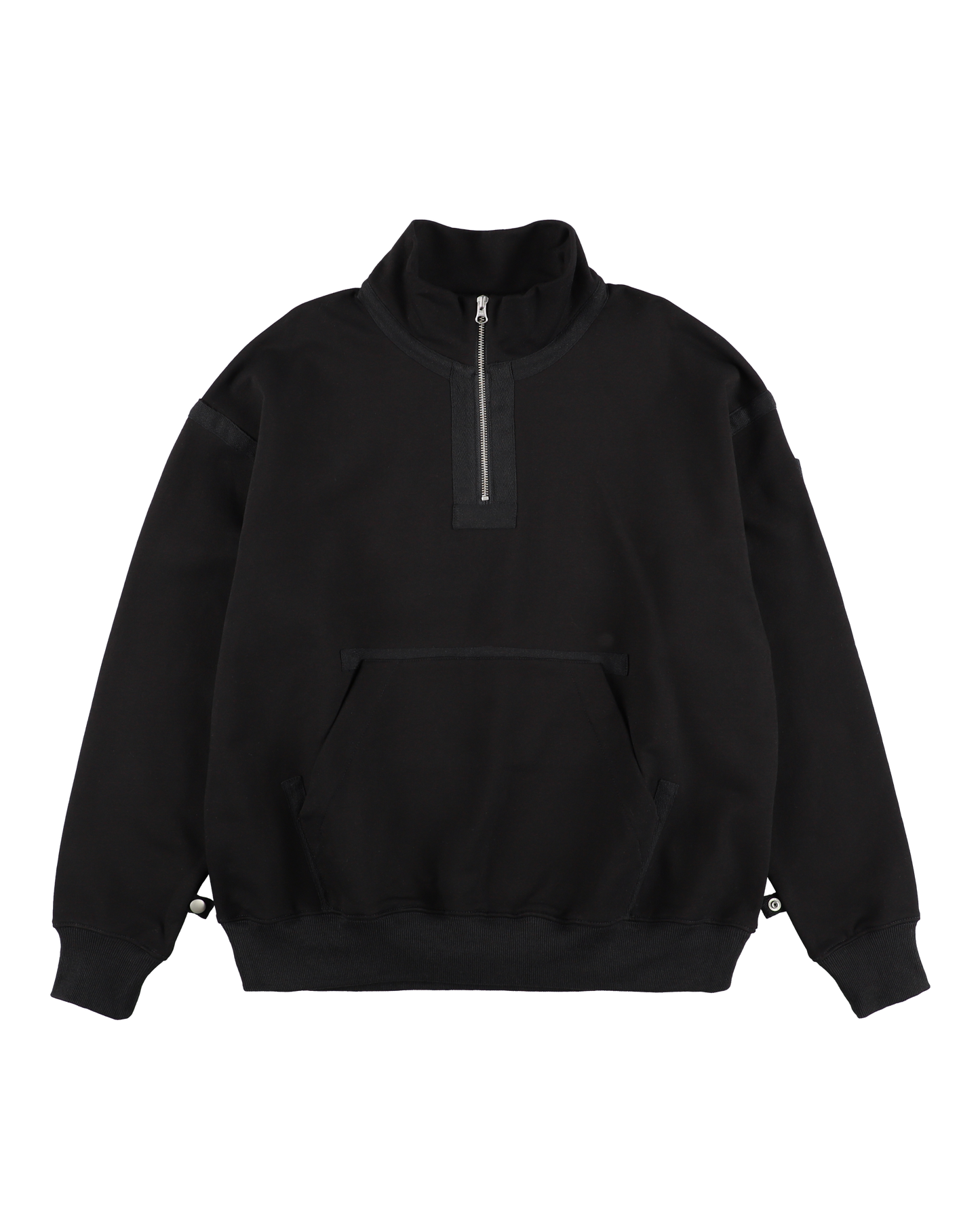 QUARTER ZIP SWEATSHIRT BLACK