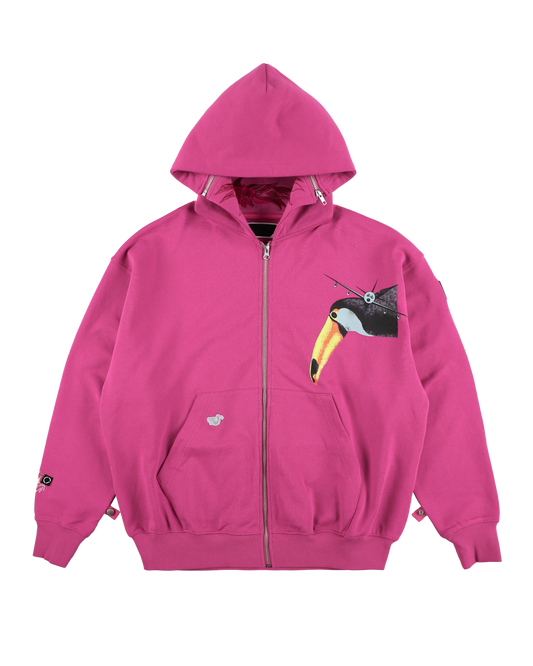 ZIPOFF HOODIE MAGENTA