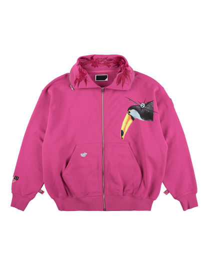 ZIPOFF HOODIE MAGENTA