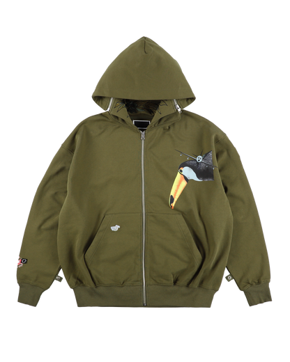 ZIPOFF HOODIE OLIVE DRAB