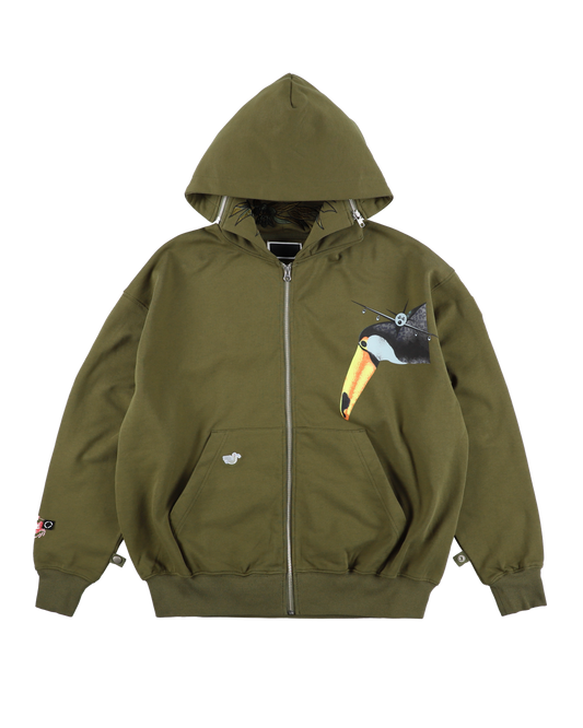 ZIPOFF HOODIE OLIVE DRAB