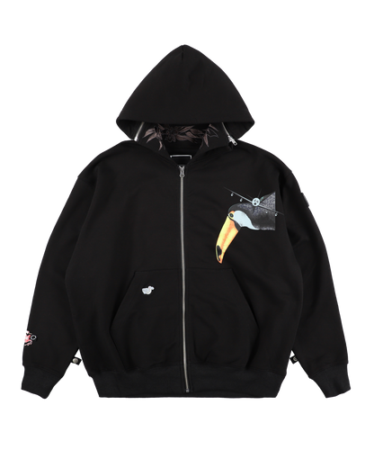 ZIPOFF HOODIE BLACK