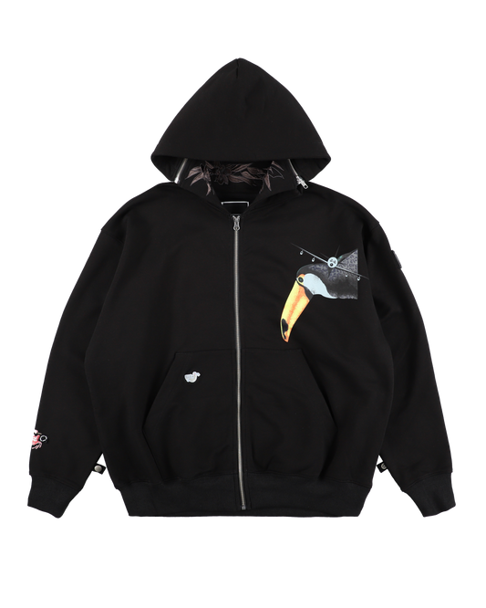 ZIPOFF HOODIE BLACK