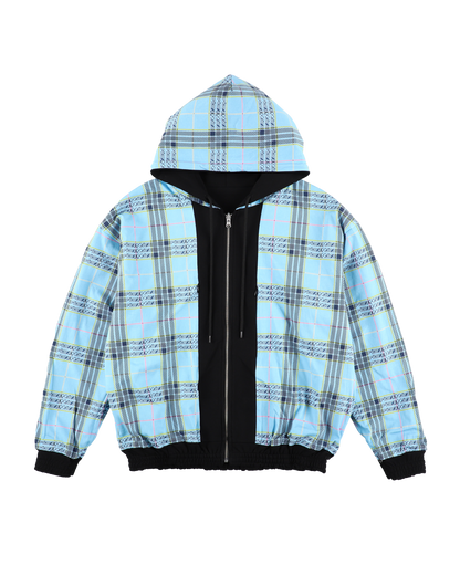 REVERSIBLE ZIP HOODIE ORIGINAL PLAID BLACK