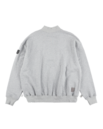 DOUBLE HENLEY SWEATSHIRT HEATHER GREY