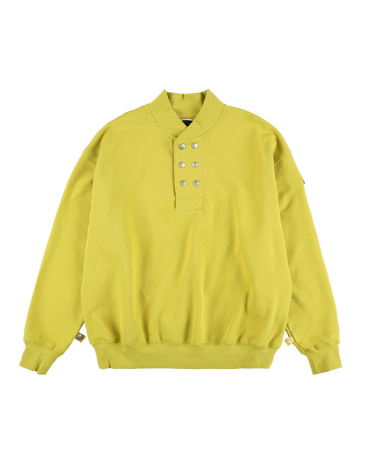 DOUBLE HENLEY SWEATSHIRT LIME