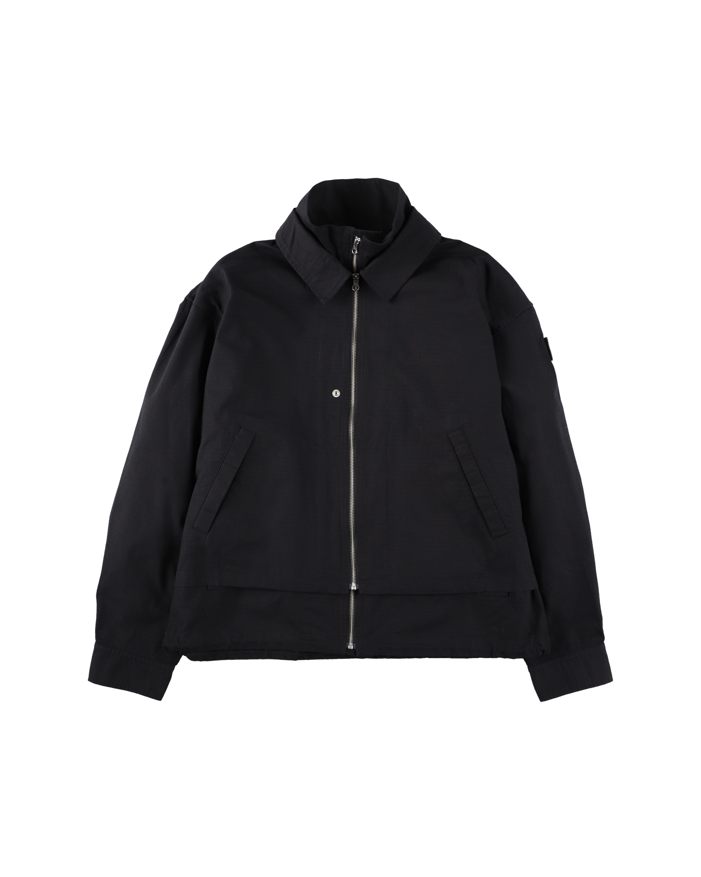 DOUBLE ZIP RIPSTOP JACKET BLACK