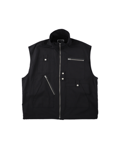 DOUBLE ZIP RIPSTOP JACKET BLACK