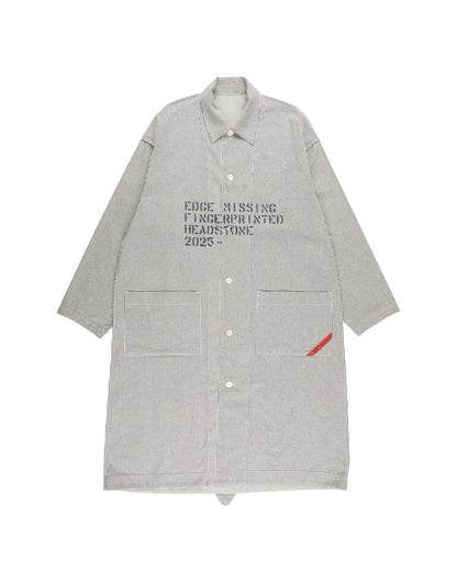 HAND-STENCILED SLEEPER STRIPE OFF WHITE