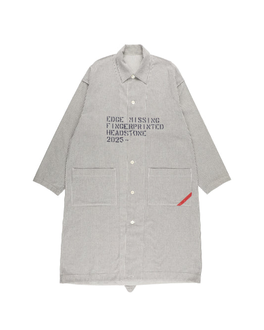 HAND-STENCILED SLEEPER STRIPE OFF WHITE