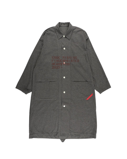 HAND-STENCILED SLEEPER STRIPE CHARCOAL