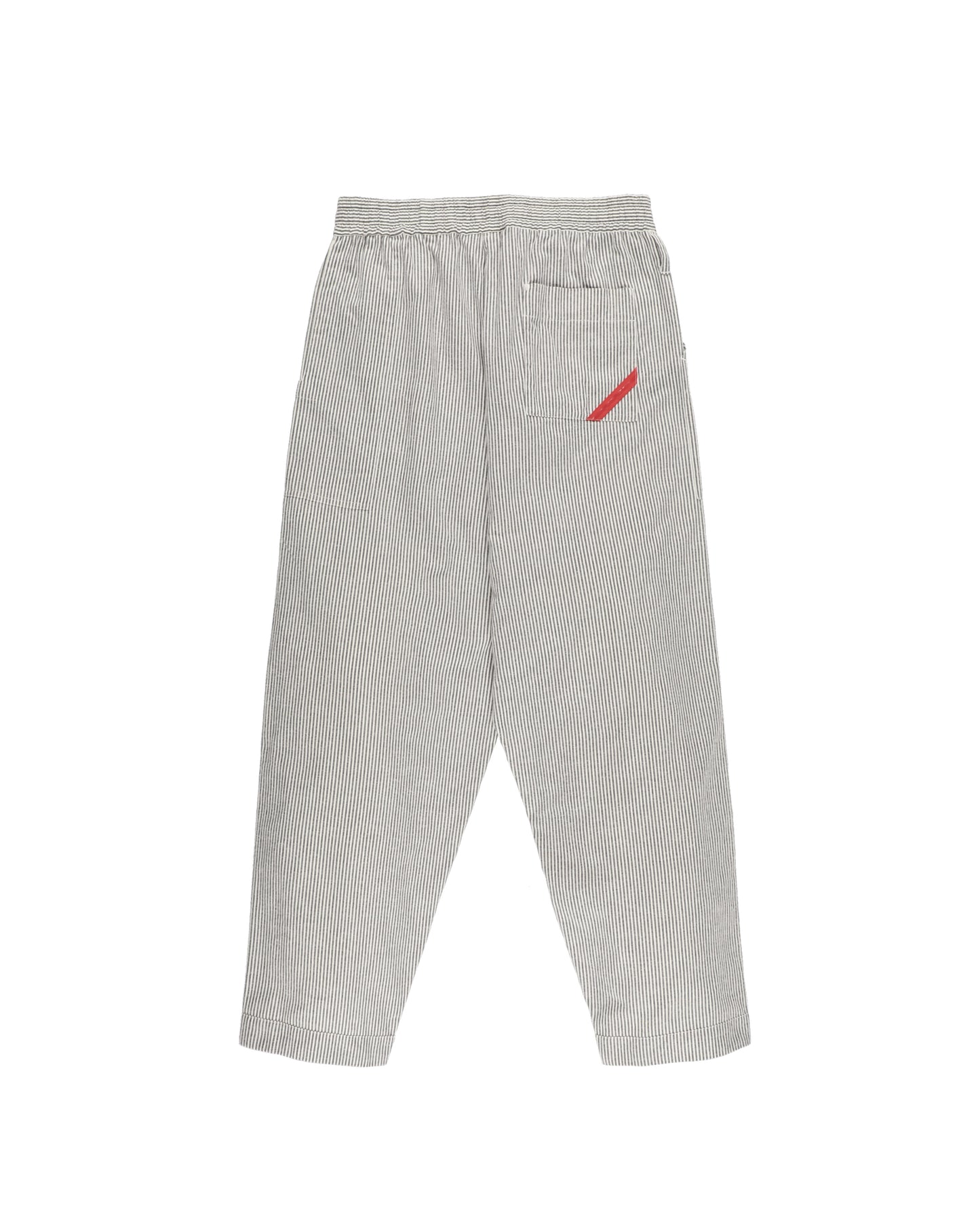HAND-STENCILED NIGHT PANTS STRIPE OFF WHITE