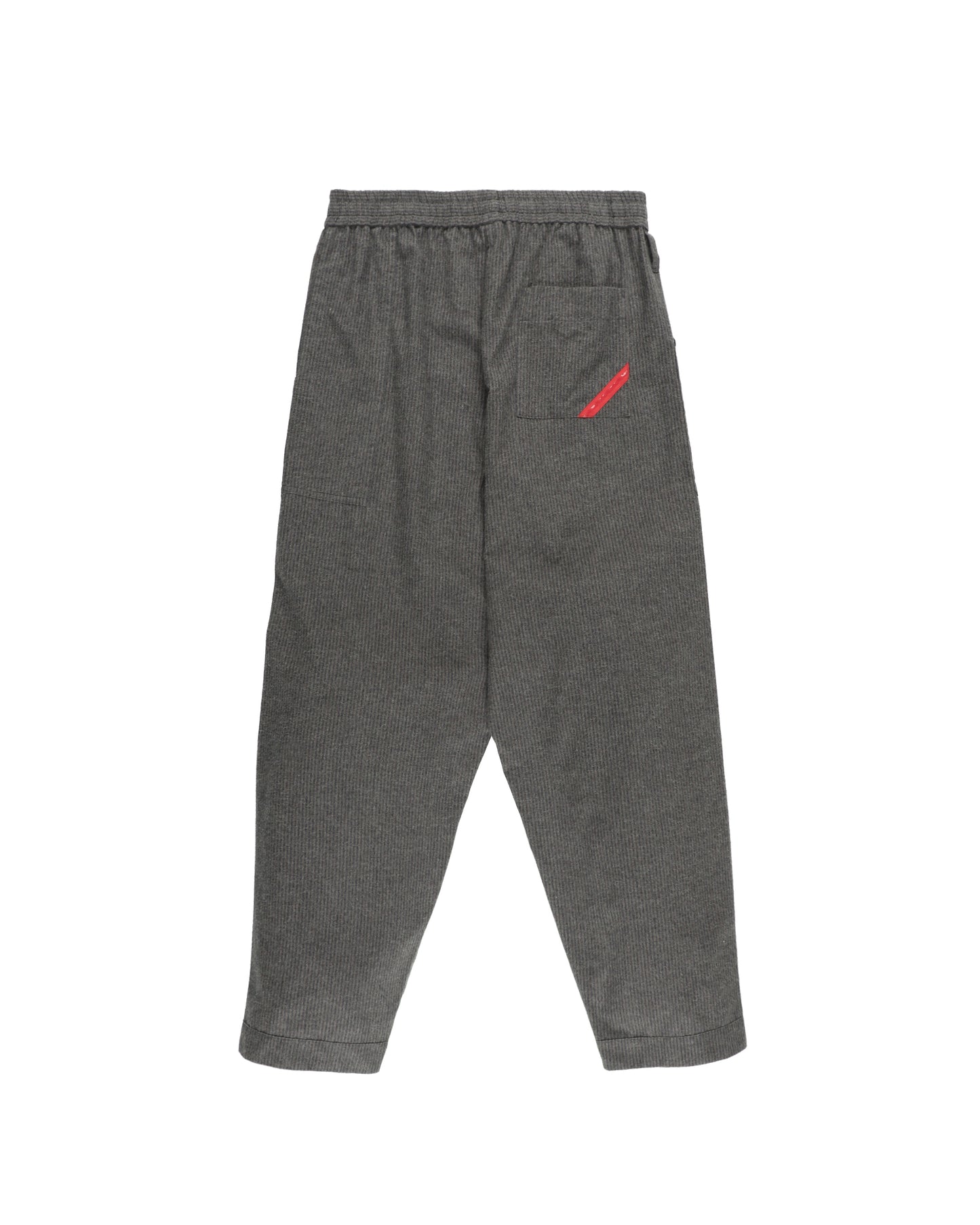 HAND-STENCILED NIGHT PANTS STRIPE CHARCOAL