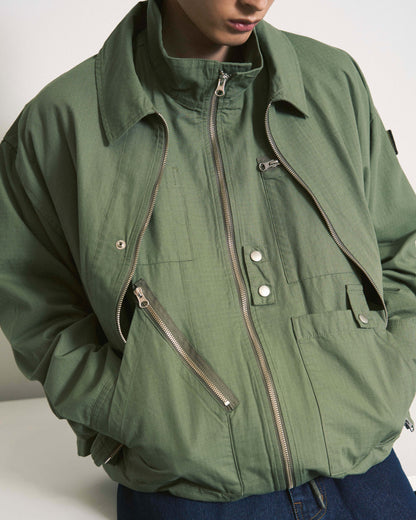 DOUBLE ZIP RIPSTOP JACKET OLIVE DRAB