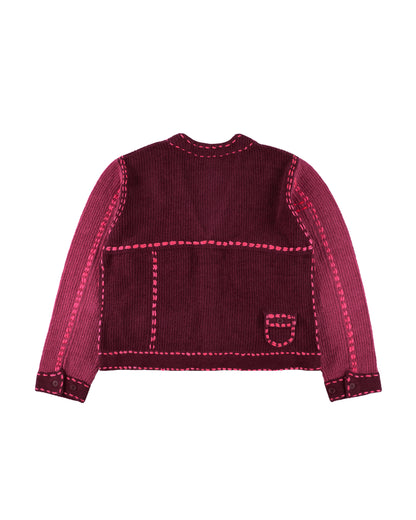 PG1 POCKET CARDIGAN BURGUNDY