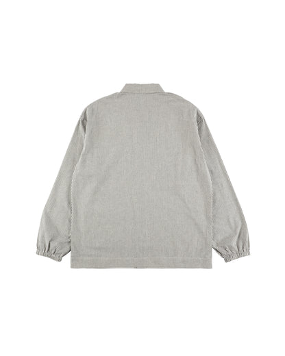 HAND-STENCILED NIGHT SHIRT STRIPE OFF WHITE
