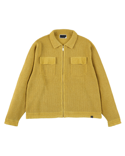 CORDY KNIT JACKET MUSTARD