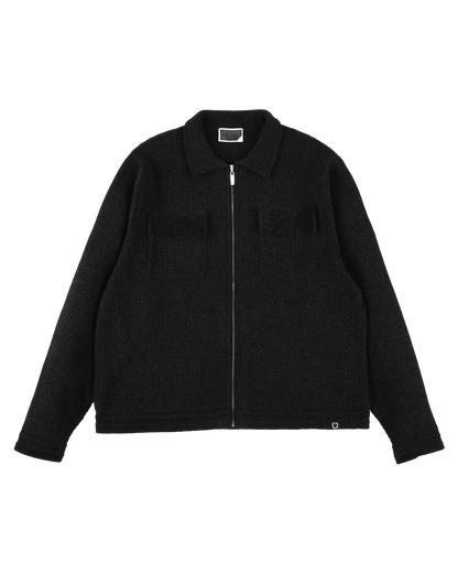 CORDY KNIT JACKET BLACK