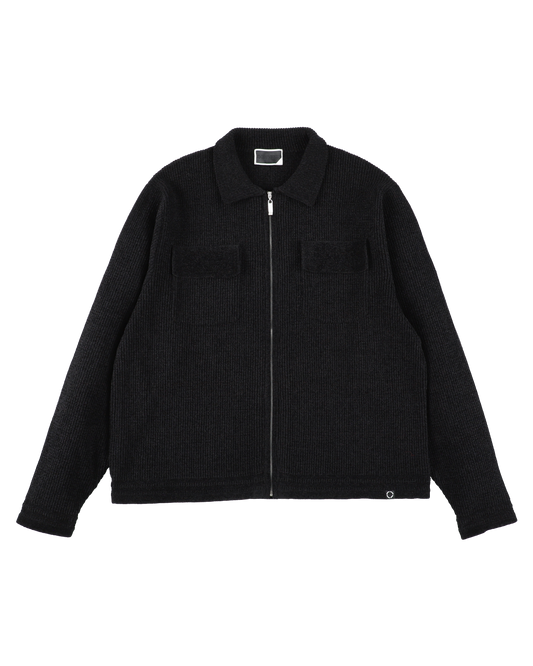 CORDY KNIT JACKET BLACK