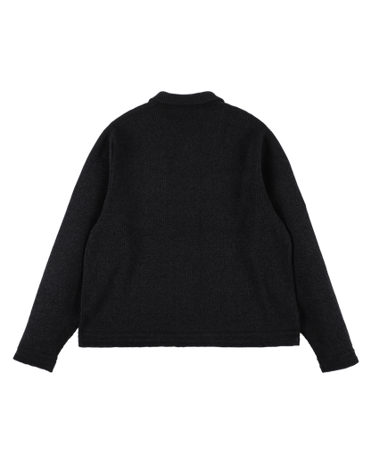 CORDY KNIT JACKET BLACK