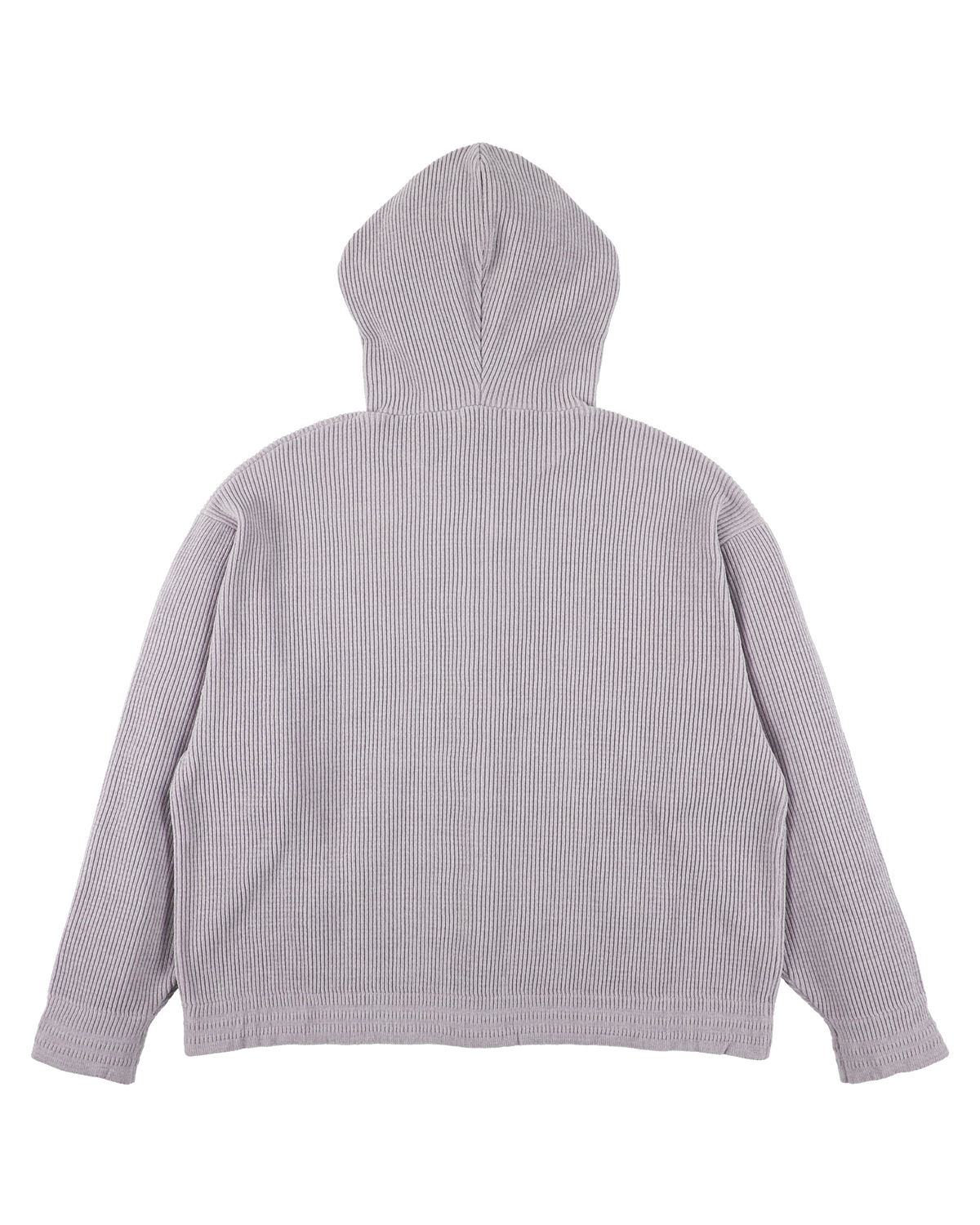 CORDY KNIT ZIP HOODIE LIGHT GRAY