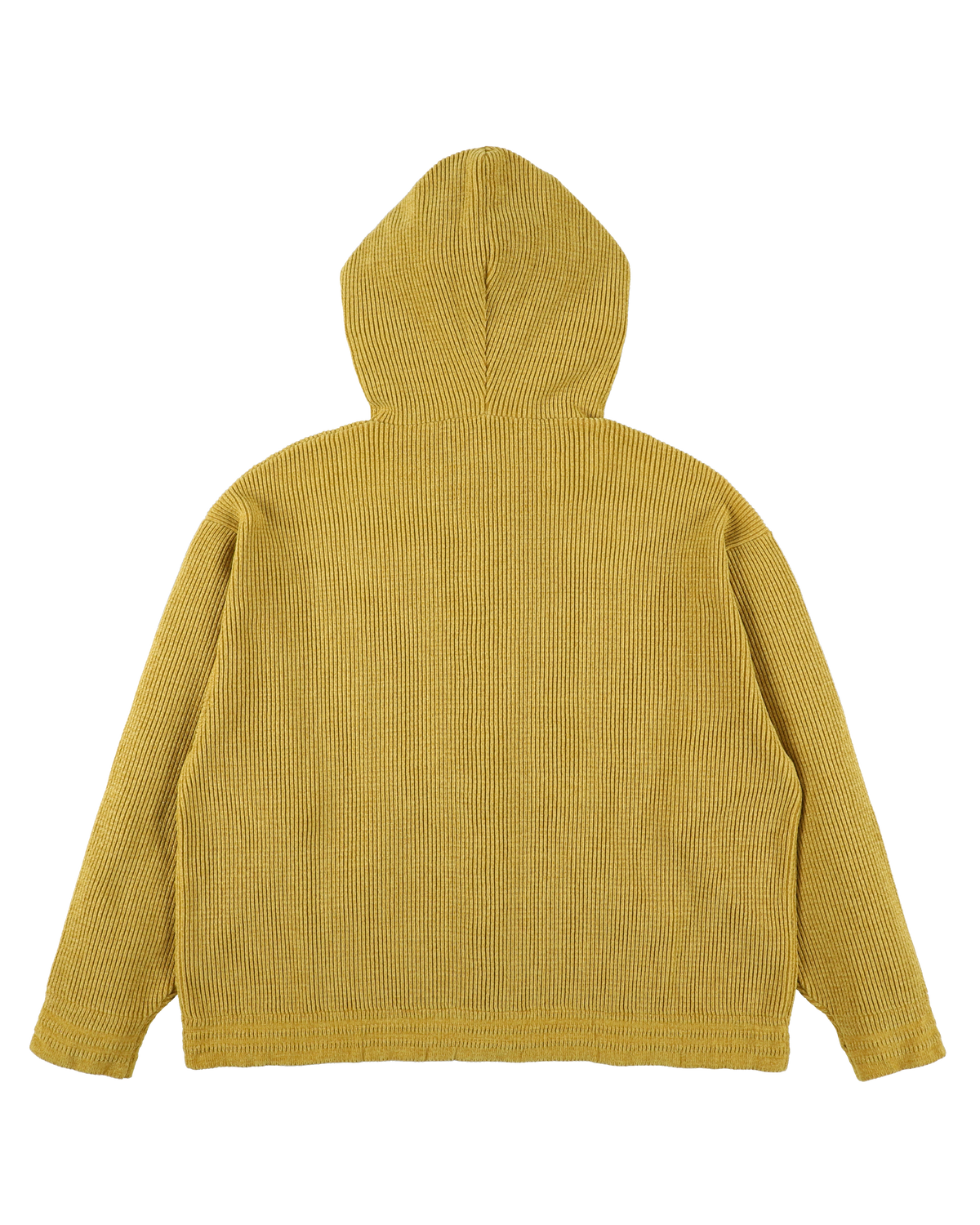 CORDY KNIT ZIP HOODIE MUSTARD