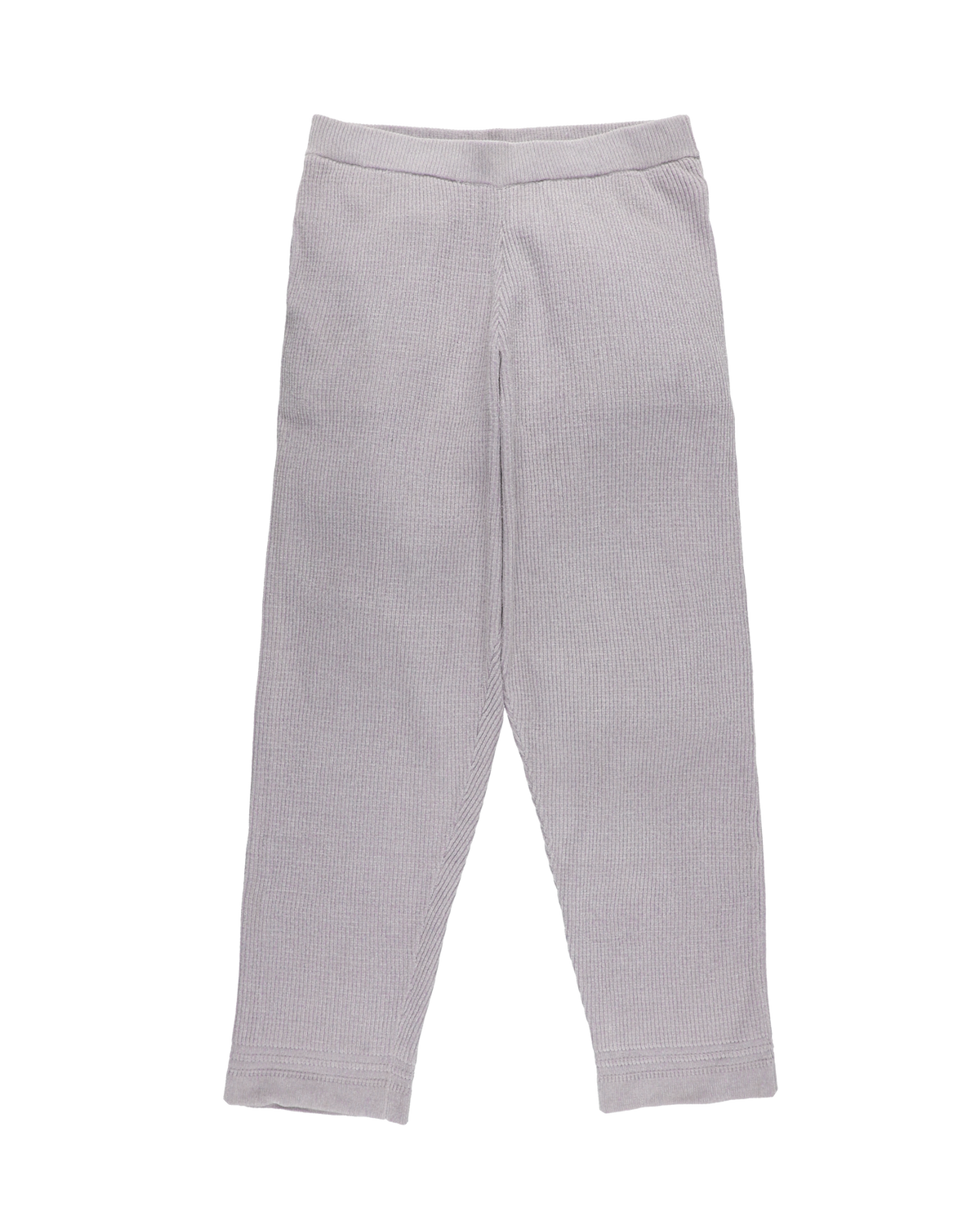 CORDY KNIT PANTS LIGHT GRAY