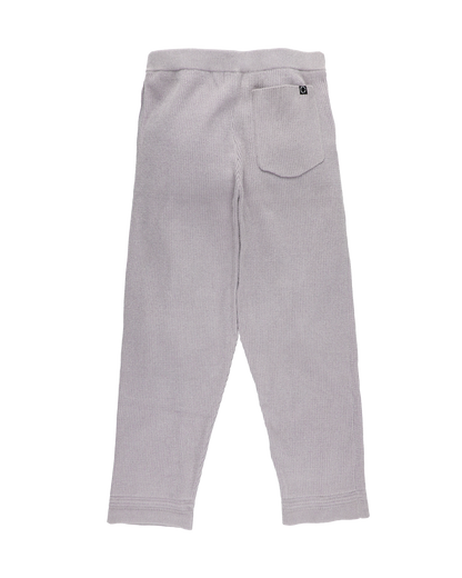 CORDY KNIT PANTS LIGHT GRAY