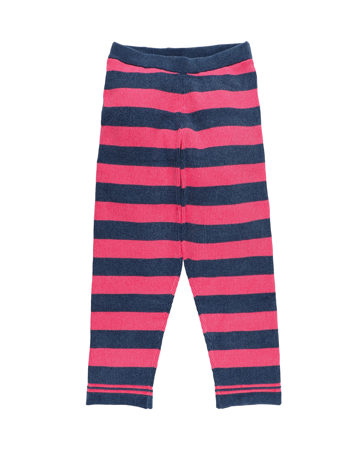 CORDY KNIT PANTS STRIPE PINK × NAVY
