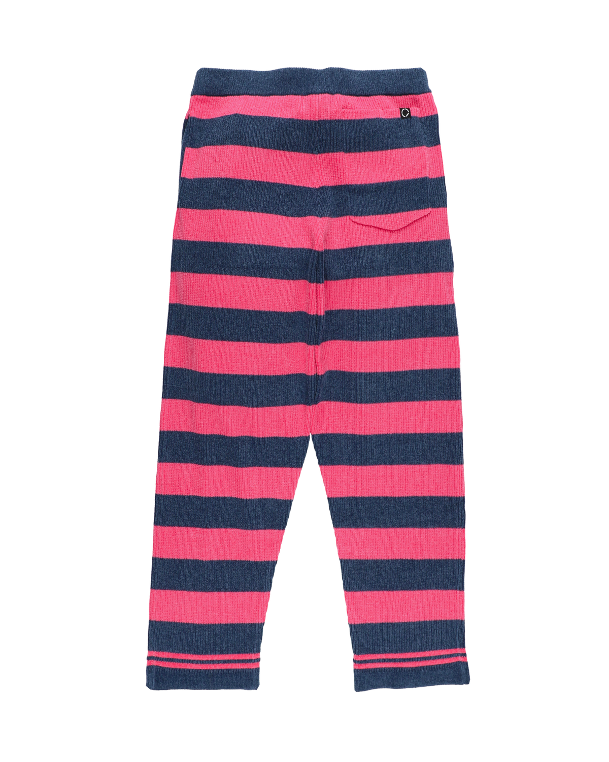 CORDY KNIT PANTS STRIPE PINK × NAVY
