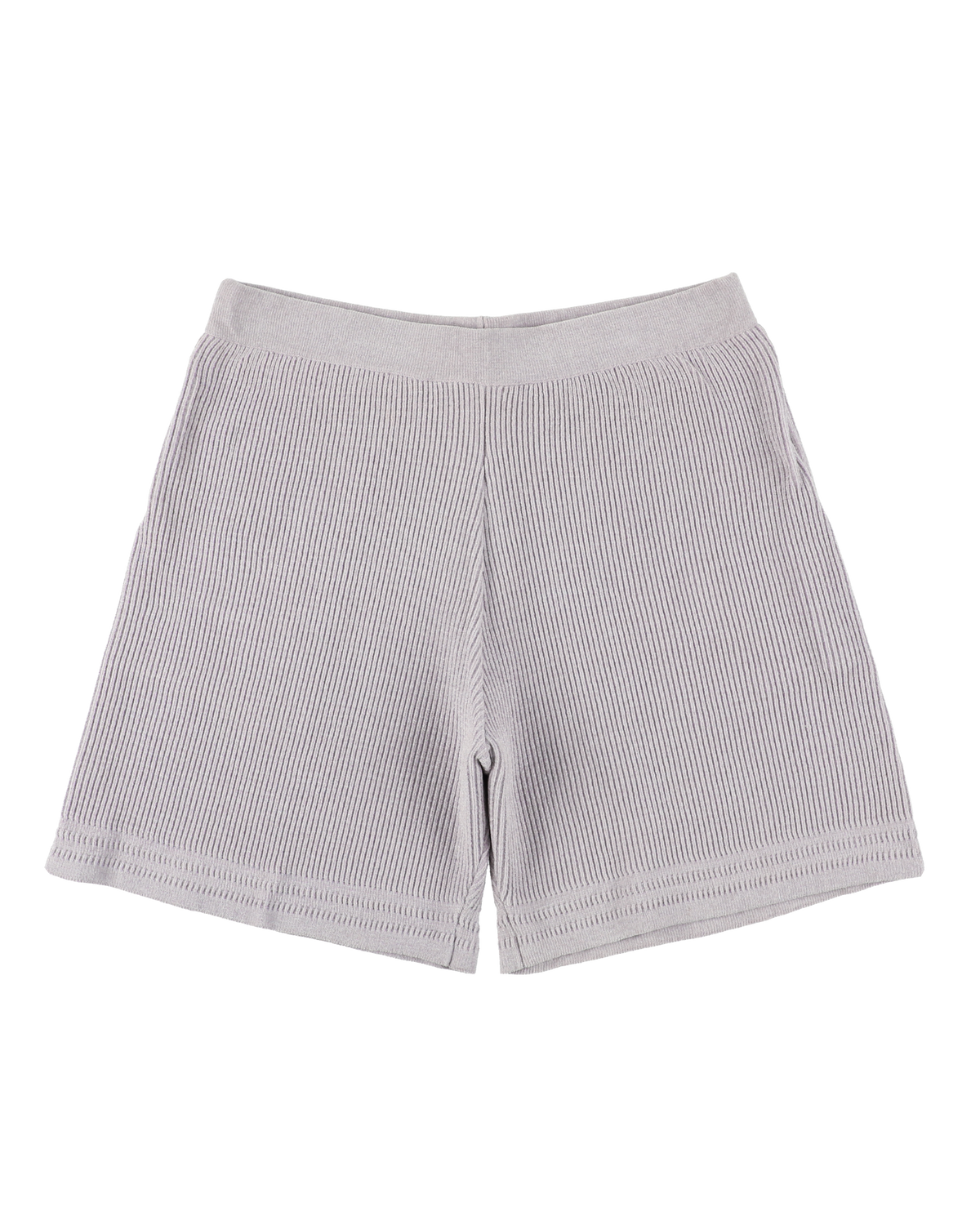 CORDY KNIT SHORTS LIGHT GRAY