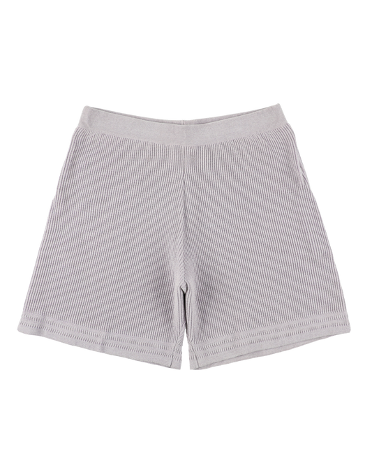 CORDY KNIT SHORTS LIGHT GRAY