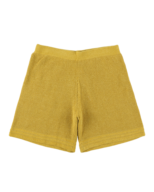 CORDY KNIT SHORTS MUSTARD