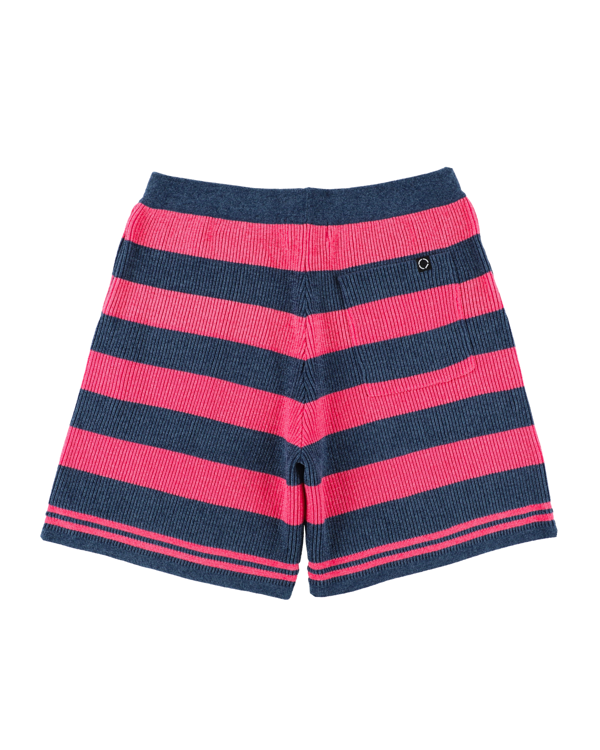 CORDY KNIT SHORTS STRIPE PINK × NAVY